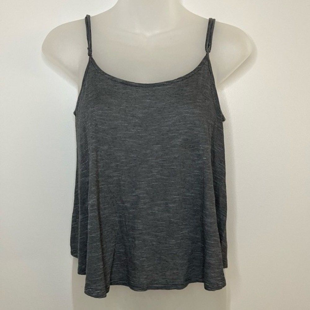 Aeropostale Gray Striped Open Back Tank Top Size XS